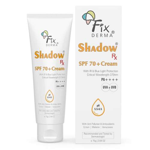 Fixderma: Shadow RX Sunscreen SPF 70+ Cream  - 75gm