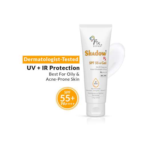Fixderma: Shadow RX Sunscreen SPF 55+ Gel PA+++  - 75gm