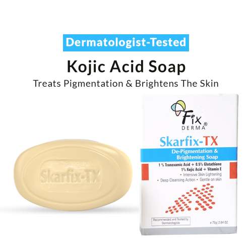 Fixderma: Skarfix -TX 1% Kojic Acid Soap for Glutathione for Pigmentation - 75gm