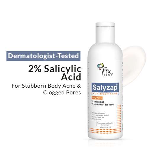 Fixderma: Salyzap Body Wash 2% Salicylic Acid For Acne Clean Pores Suitable - 100ml