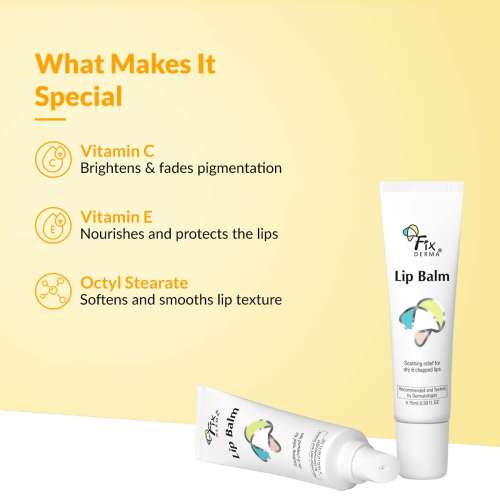 Fixderma: Lip Balm With Vitamin C And Vitamin E  -15ml