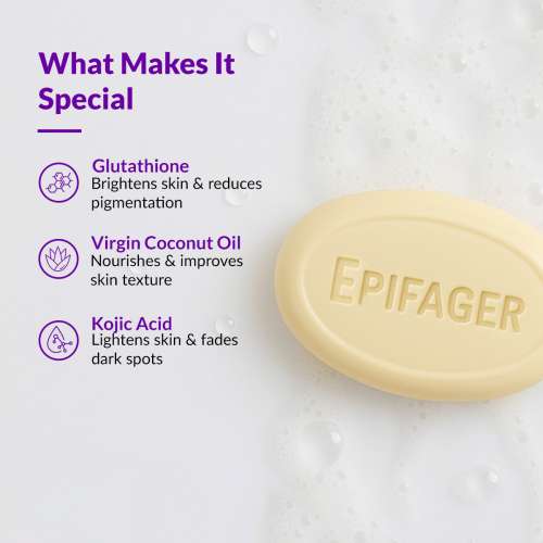 Fixderma: Epifager Soap Skin Brightening and Lightening Reduces dark spots - 75gm