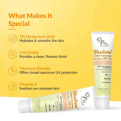 Fixderma: Shadow Tinted Sunscreen Tan SPF 50 PA+++ -  30gm