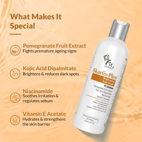 Fixderma: Skarfix Plus Body Wash with Niacinamide Acid  - 200ml