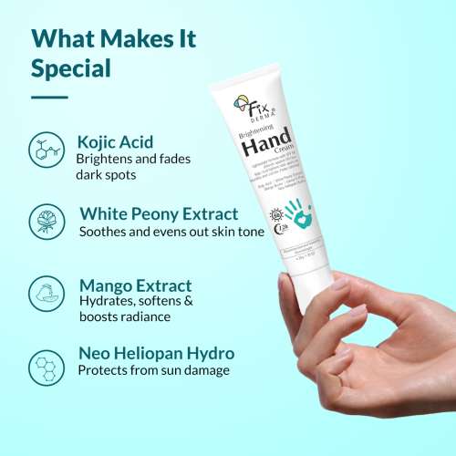 Fixderma: Brightening Hand Cream Kojic Acid Cream - 30gm