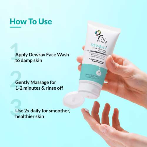 Fixderma: Dewrav Gentle & Hydrating face wash - 100ml