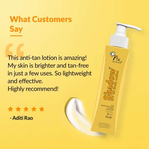 Fixderma: Shadow Sunscreen Body Lotion with SPF 50 PA+++ & 2% Niacinamide -  200 ml