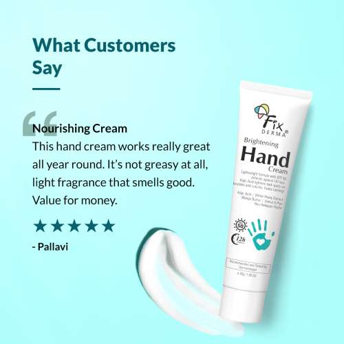 Fixderma: Brightening Hand Cream Kojic Acid Cream - 30gm