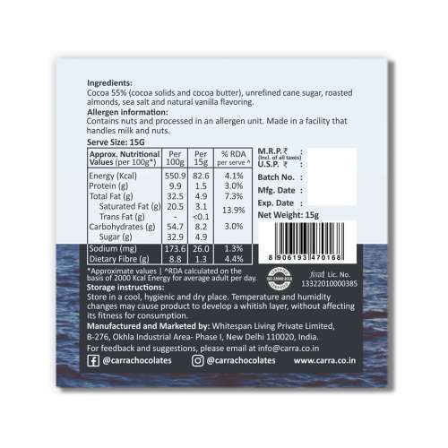 Carra: Miniature chocolate combo - 8 mini bars 15gm each