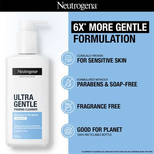 Neutrogena: Ultra Gentle Foaming Cleanser 200ml