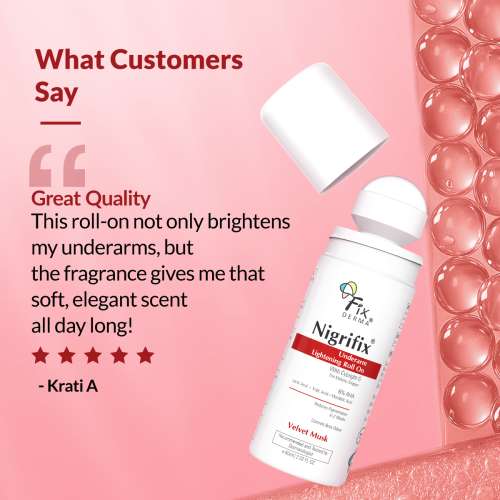 Fixderma: Nigrifix Underarm Velvet Musk Roll On Brightenss Underarm  - 60ml