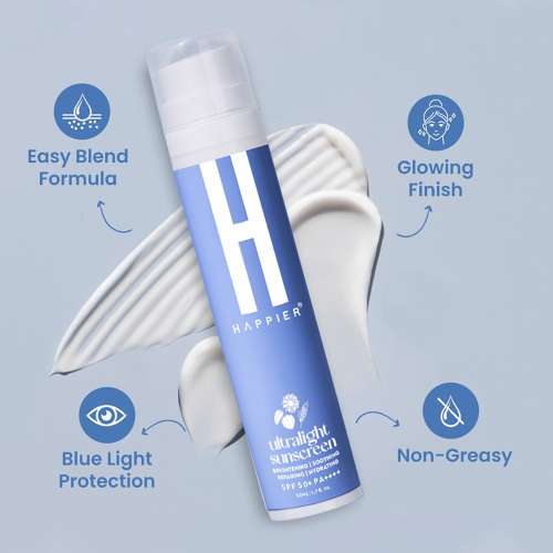 Happier: Sun-days Ultralight Sunscreen Gel SPF 50 PA++++ - 50ml