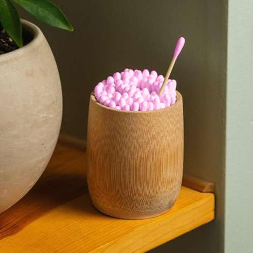 IMECO: Bamboo Ear Swabs | 100 Soft Double-Tip Cotton Buds | Pack of 2
