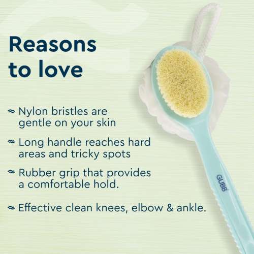 GUBB: 2 In 1 Bath Brush With Long Handle