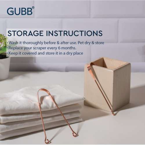 GUBB: Copper Tongue Cleaner Pack Of 2