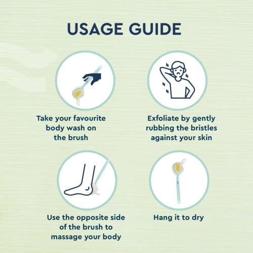 GUBB: 2 In 1 Bath Brush With Long Handle