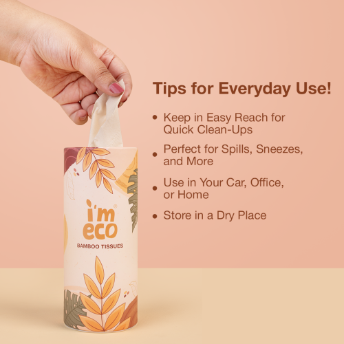 IMECO: Bamboo Car Tissue| 50 Pulls Per Pack | Pack of 20