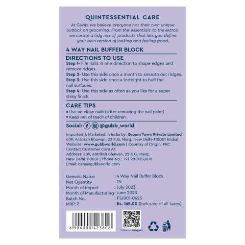 GUBB: Block 4 Way Nail Buffer