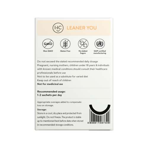 Happy Cultures: Leaner You  Probiotics, L-Carnitine & Garcinia Cambogia |  15 Sachets (2g Each)