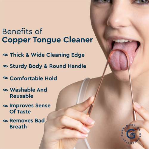 GUBB: Tongue Cleaner Copper With Handle
