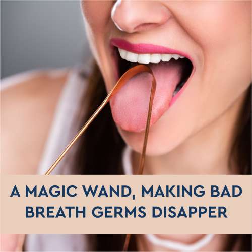 GUBB: Tongue Cleaner Copper With Handle