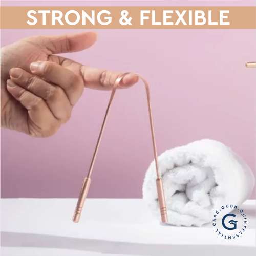 GUBB: Tongue Cleaner Copper With Handle