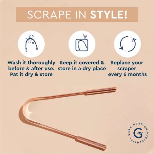 GUBB: Tongue Cleaner Copper With Handle