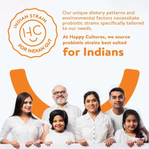 Happy Cultures: Gut Feeling - Blend of Pre + Probiotics & B-Vitamins  | 30 Capsules
