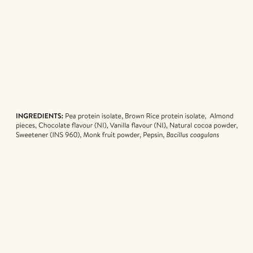 Happy Cultures: 26g Tastiest Plant Protein| Chocolate (Ghana Cocoa) & Almond Chunks  - 505g