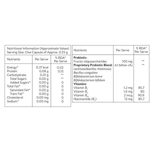 Happy Cultures: Gut Feeling - Blend of Pre + Probiotics & B-Vitamins  | 30 Capsules