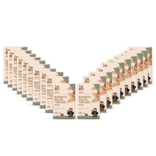 IMECO: Bamboo Pocket Tissue | Ultra-Soft Travel Friendly Facial Wipe | 10 Pulls Per Pack | Pack of 20