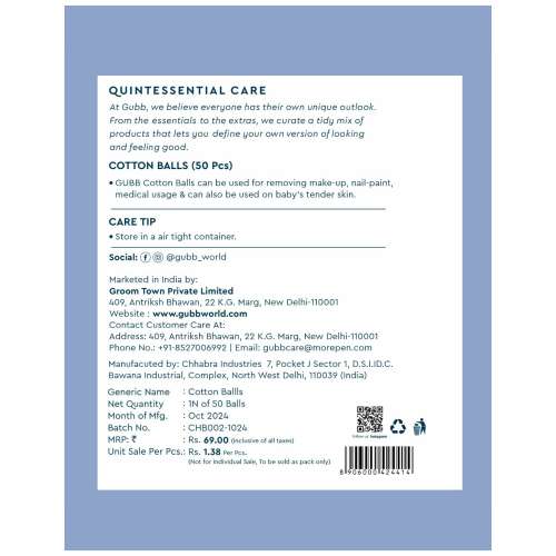GUBB: Cotton Balls New 50S