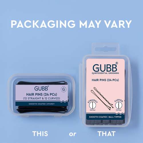 GUBB: Hair Pin 4.5Cm 24 Pcs (12 Pcs Straight & 12 Curved)