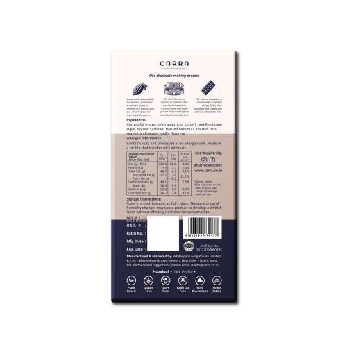 Carra: Hazelnut 50gm each
