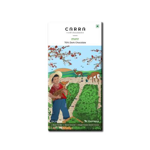 Carra: Mint in 70% Dark Chocolate 50gm each Pack of 2