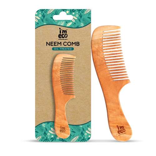 IMECO: Wide Tooth Neem Wood Comb | Neem Comb  | Unisex | Pack of 1