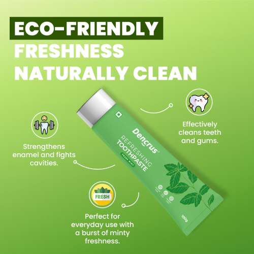 DENCRUS: Mint Toothpaste | Fluoride-Free | 100gm