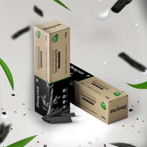 DENCRUS: Charcoal Toothpaste | Fluoride-Free | 100gm