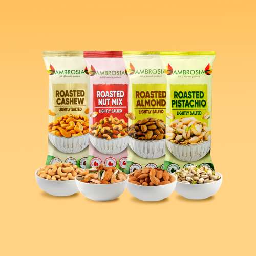 Ambrosia: Trail Mixes Delight Rakhi Gift Hamper 320gm (each pack 40gm)