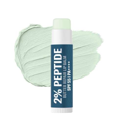 Bake Cosmetics: 2% Peptide + Ceramide Butter Brightening Lip Balm SPF 55 PA++++ with 24 Hour Moisturization For Dark, Pigmented, Dry, Flaky & Chapped Lips
