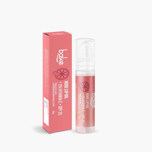 Bake Cosmetics: Vitamin C Rose Tinted Lip Balm Oil SPF 25 PA