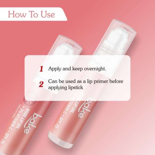 Bake Cosmetics: Vitamin C Rose Tinted Lip Balm Oil SPF 25 PA
