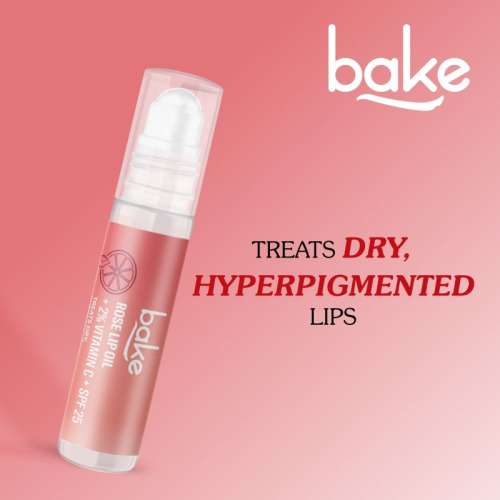 Bake Cosmetics: Vitamin C Rose Tinted Lip Balm Oil SPF 25 PA