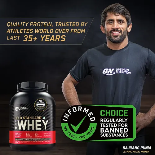 Optimum Nutrition: Gold Standard 100% Whey Protein Powder - 2lbs - Double Rich Chocolate