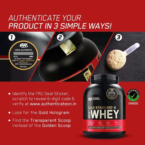Optimum Nutrition: Gold Standard 100% Whey Protein Powder - 2lbs - Double Rich Chocolate