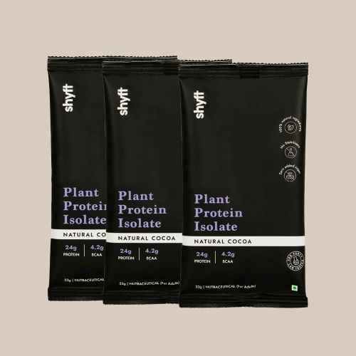shyft: Plant Protein Isolate  Natural Cocoa | 33g (Pack of 3)