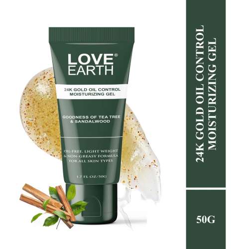 Love Earth: 24K Gold Oil Control Moisturizing Gel - 50gm