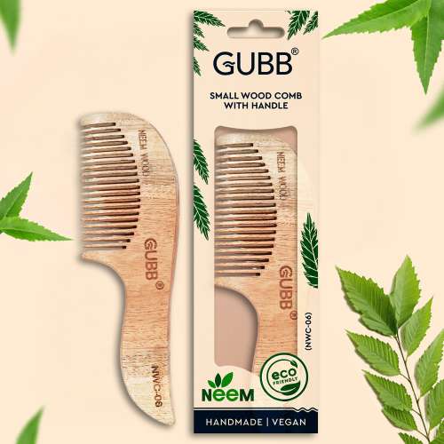 GUBB: Neem Comb With Small Handle