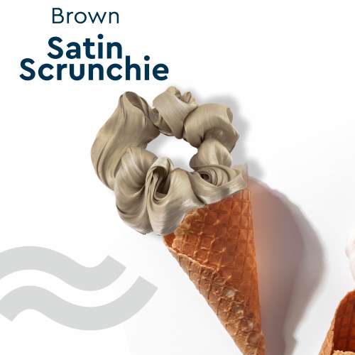 GUBB: Satin Scrunchie Brown
