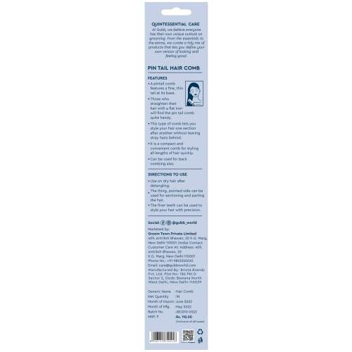 GUBB: Pin Tail Hair Comb